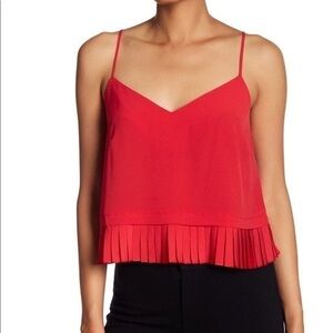 French Connection Crop Pleated Camisole